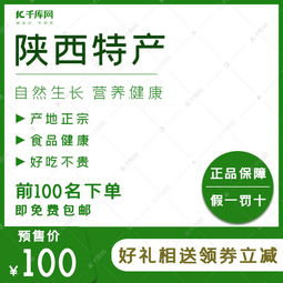 陕西特产美食文化绿色健康营养淘宝天猫直通车主图促销海报模板下载 千库网